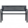 Banco de jardín acero negro 125 cm 2
