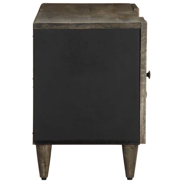 Móvel TV cinzento claro 105x33.5x46 cm madeira mangueira maciça M 4