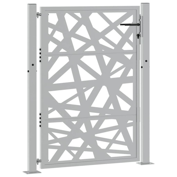 Portão de jardim 105x130 cm design de luz em aço resistente M 3