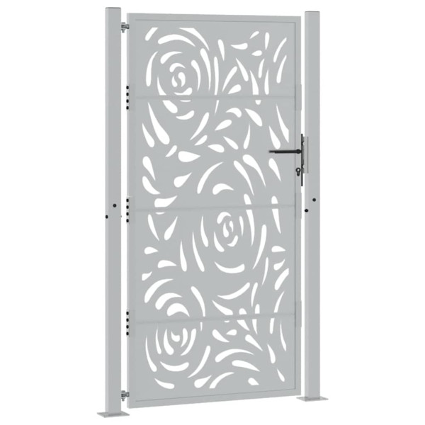 Puerta de jardín diseño llama acero desgastado 105x180 cm M 3