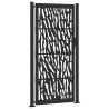 Puerta de jardín de diseño con raíl de acero negro 105x205 cm 2