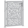 Puerta de jardín diseño llama acero desgastado 105x130 cm 3