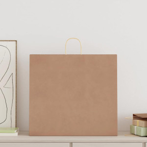 Bolsas de papel kraft con asas 250 uds marrón 54x15x49 cm H