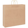 Bolsas de papel kraft con asas 250 uds marrón 54x15x49 cm 3
