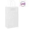 Sacos de papel 50 unid com alças branco 21x11x36 cm 1