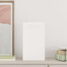 Sacos de papel 50 unid com alças branco 21x11x36 cm 2