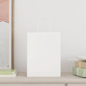 Bolsas de papel kraft con asas 250 uds blanca 21x11x28 cm 2