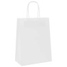 Bolsas de papel kraft con asas 250 uds blanca 21x11x28 cm 4
