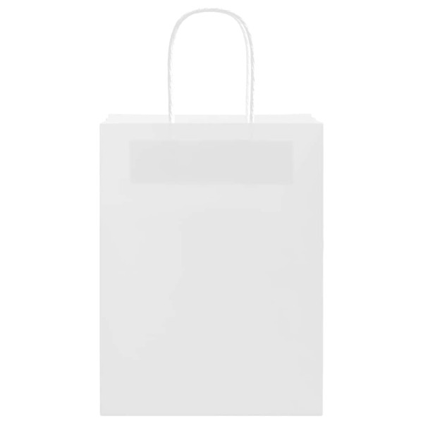 Sacos de papel 50 unid com alças branco 21x11x28 cm M 5