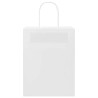 Bolsas de papel kraft con asas 50 uds blanca 21x11x28 cm 5