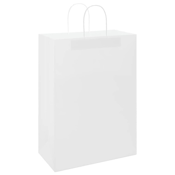 Sacos de papel 250 unid com alças branco 32x17x44 cm M 3