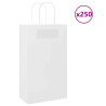 Sacos de papel 250 unid com alças branco 21x11x36 cm 1