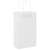 Bolsas de papel kraft con asas 250 uds blanca 21x11x36 cm 3