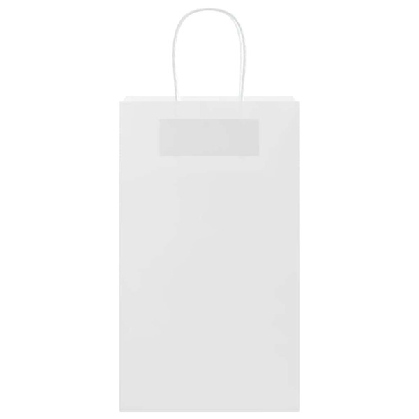 Bolsas de papel kraft con asas 250 uds blanca 21x11x36 cm M 5