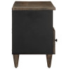 Mueble de TV madera maciza de mango negro 100x33x46 cm 4