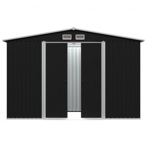 Abrigo de jardim 257x205x178 cm aço antracite H
