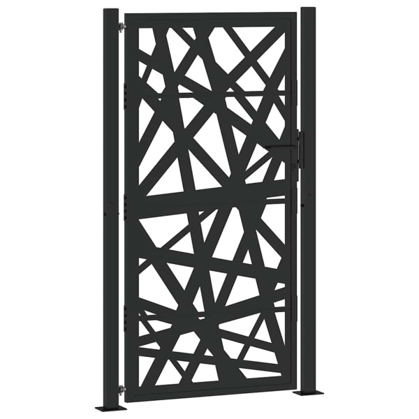 Puerta de jardín de acero negra diseño luminoso 105x180 cm M 2