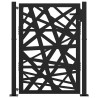 Puerta de jardín de acero negra diseño luminoso 105x130 cm 3