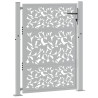 Puerta de jardín diseño de hojas de acero desgastado 105x130 cm 3