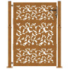 Portão de jardim 105x130 cm design de folha de aço resistente 4