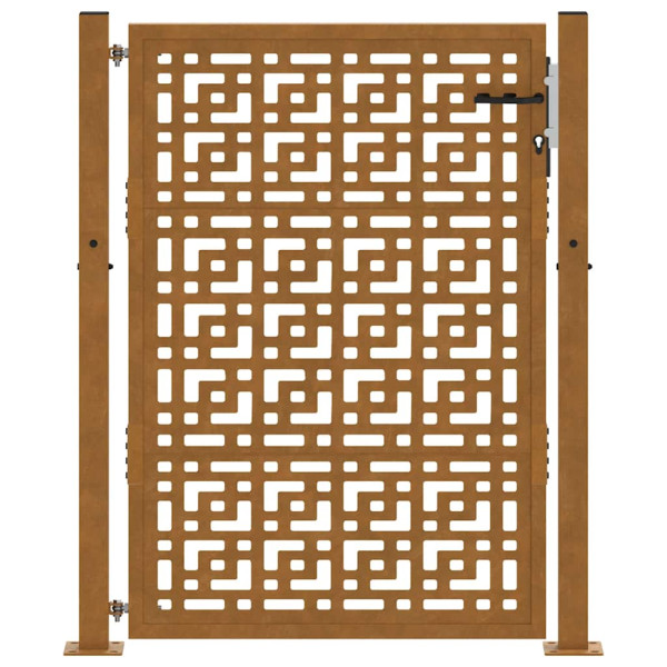 Portão de jardim 105x130 cm design cruzado de aço resistente M 4