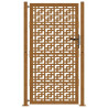 Puerta de jardín diseño en cruz de acero desgastado 105x180 cm 4