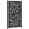 Puerta de jardín diseño llama acero negro 105x180 cm 2