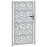 Puerta de jardín diseño de hojas de acero desgastado 105x180 cm 3