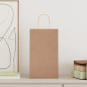 Bolsas de papel kraft con asas 250 uds marrón 21x11x36 cm 2