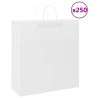Bolsas de papel kraft con asas 250 uds blanca 45x17x48 cm 1