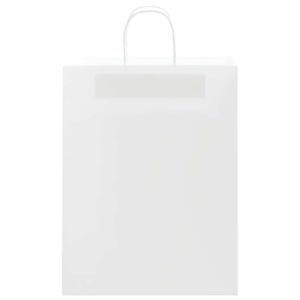 Bolsas de papel kraft con asas 50 uds blanca 32x12x42 cm M 5
