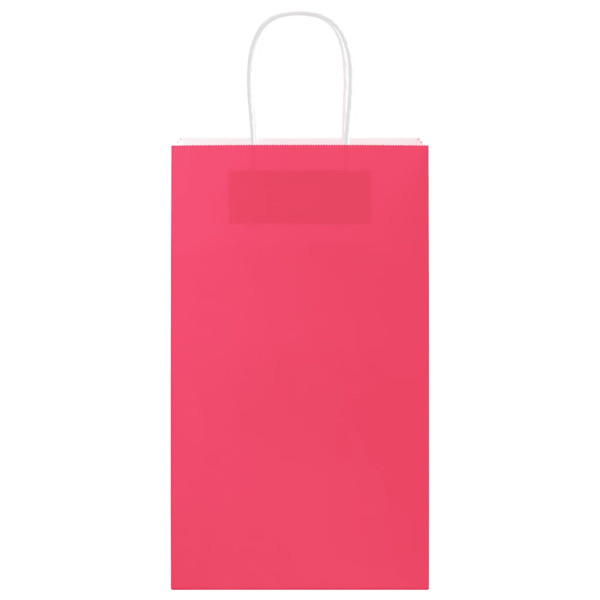 Bolsas de papel kraft con asas 50 uds rosa 21x11x36 cm M 5
