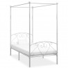 Estructura de cama con dosel metal blanco 90x200 cm 1