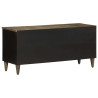 Mueble de TV madera maciza de mango negro 100x33x46 cm 5