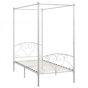 Estrutura de cama com dossel 100x200 cm metal branco H