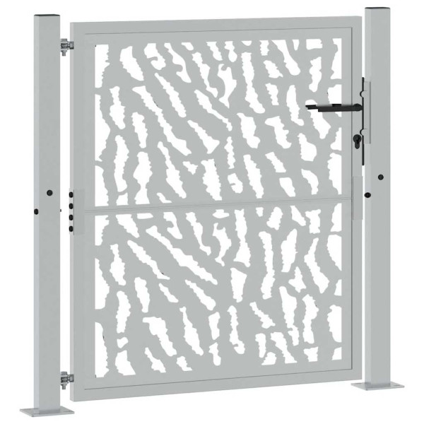 Puerta de jardín diseño con listón acero desgastado 105x105 cm M 3