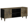 Mueble de TV madera maciza de mango gris claro 105x33.5x46 cm 1