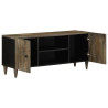 Mueble de TV madera maciza de mango gris claro 105x33.5x46 cm 3