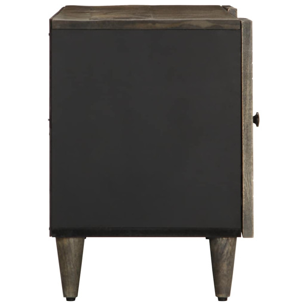 Móvel TV cinzento claro 105x33.5x46 cm madeira mangueira maciça M 4