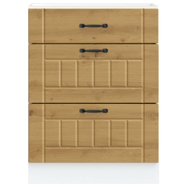 Mueble bajo de cocina Lucca roble artesanal M 4