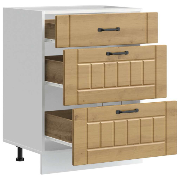 Mueble bajo de cocina Lucca roble artesanal M 5