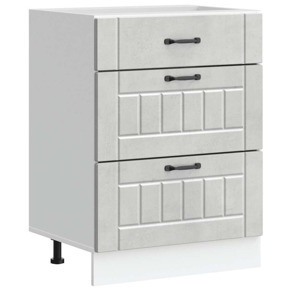 Mueble bajo de cocina Lucca madera contrachapada gris cemento M 2