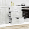 Mueble bajo de cocina Lucca madera contrachapada gris cemento 3