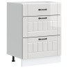 Mueble bajo de cocina Lucca blanca de alto brillo 2