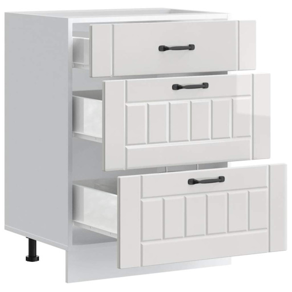 Mueble bajo de cocina Lucca blanca de alto brillo M 5