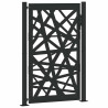Puerta de jardín de acero negra diseño luminoso 105x155 cm 2