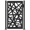Puerta de jardín de acero negra diseño luminoso 105x155 cm 3