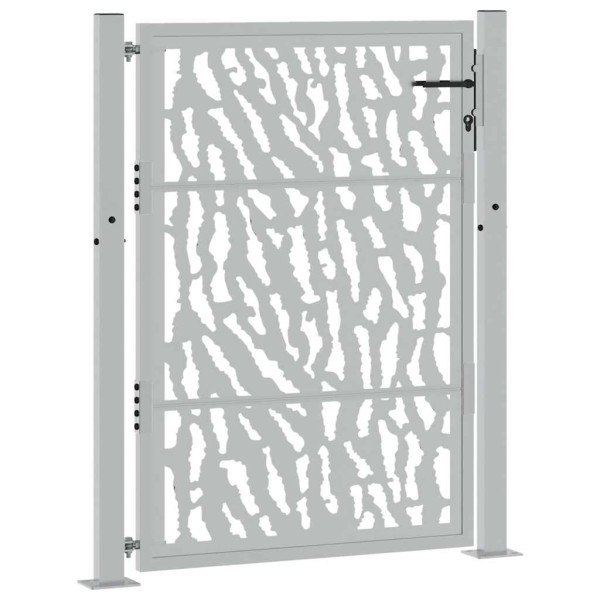 Puerta de jardín diseño con listón acero desgastado 105x130 cm M 3