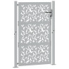 Puerta de jardín diseño de hojas de acero desgastado 105x155 cm 3