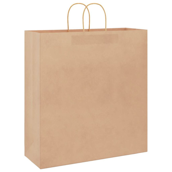 Bolsas de papel kraft con asas 250 uds marrón 45x17x48 cm M 3